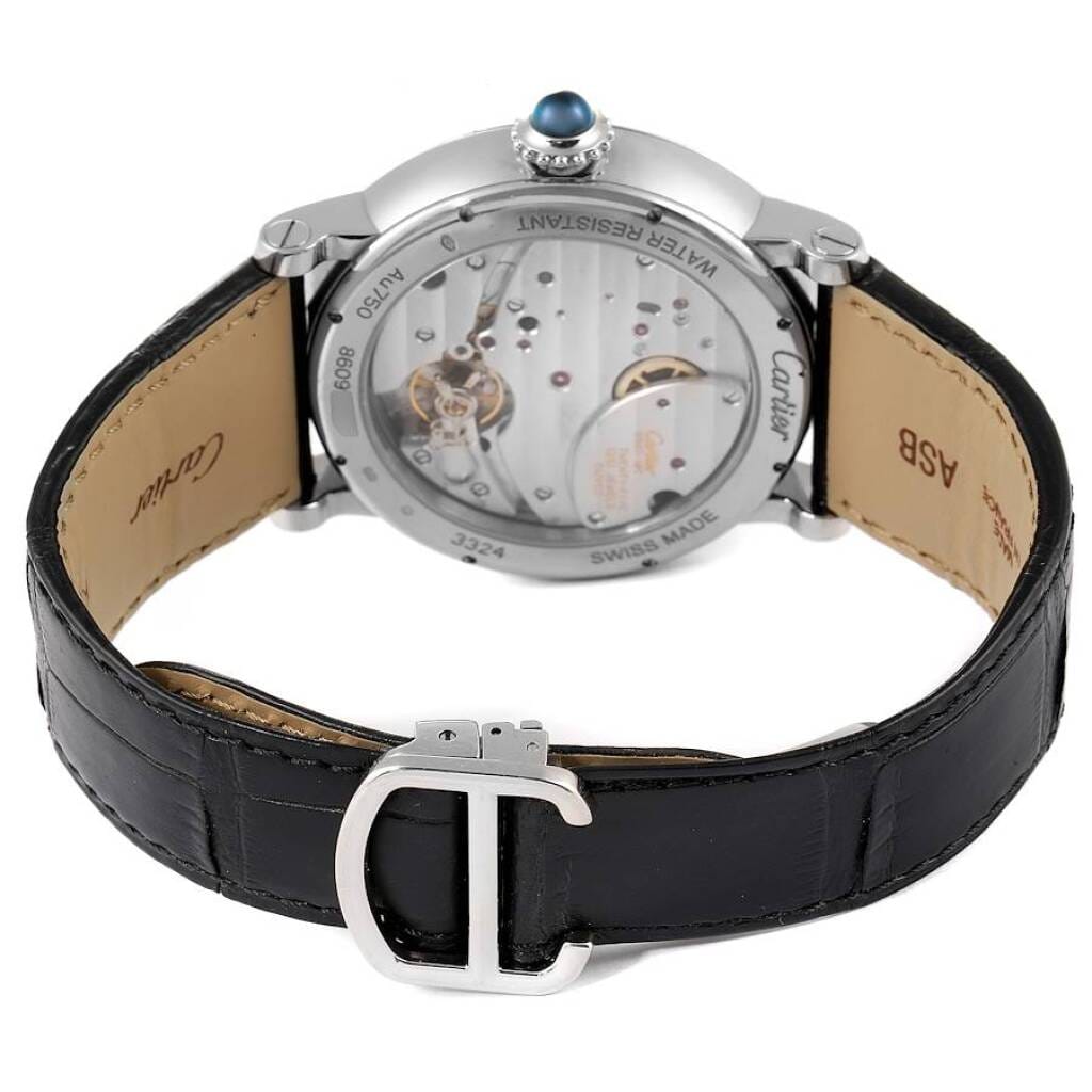 Rotonde de Cartier (Reference W1556202). A 42mm white gold manual wind wristwatch with date and power reserve. 2012