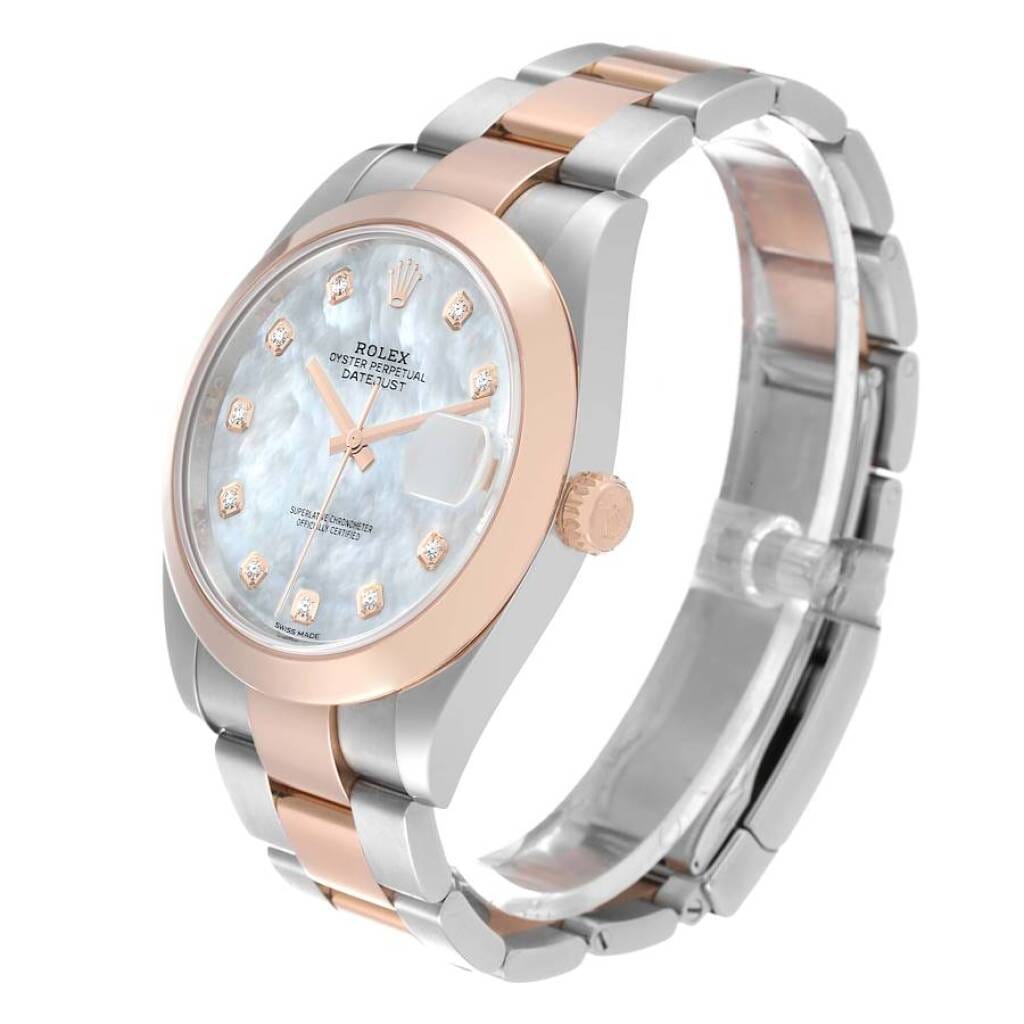Datejust (Reference 126301). A 41mm rose gold stainless steel diamond-set automatic wristwatch with date. 2016-2022