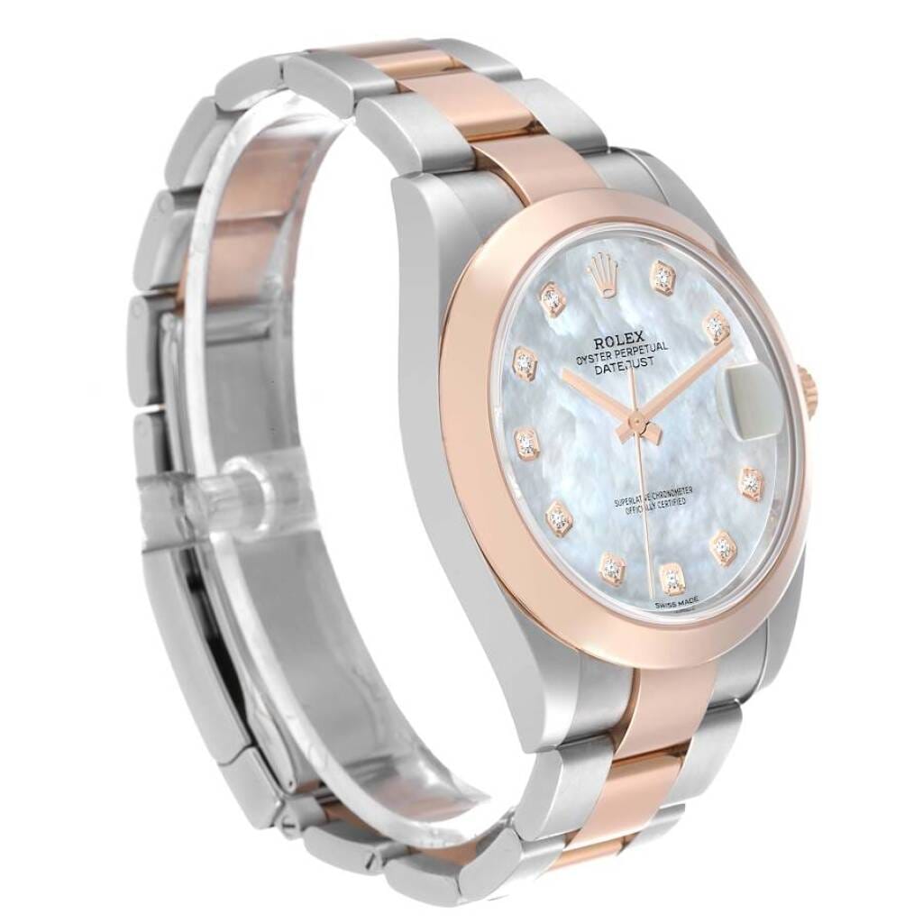 Datejust (Reference 126301). A 41mm rose gold stainless steel diamond-set automatic wristwatch with date. 2016-2022