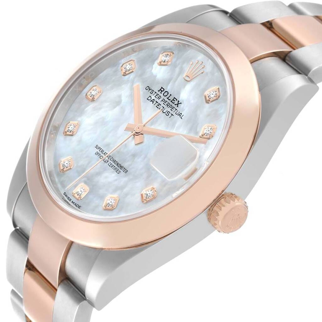 Datejust (Reference 126301). A 41mm rose gold stainless steel diamond-set automatic wristwatch with date. 2016-2022