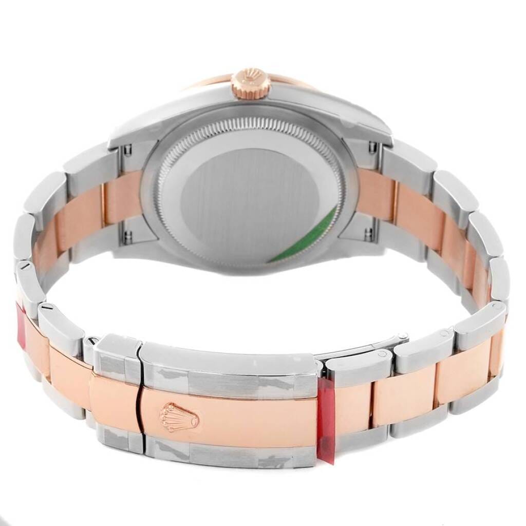 Datejust (Reference 126281). An 36mm unworn rose gold and stainless diamond-set automatic wristwatch with date.