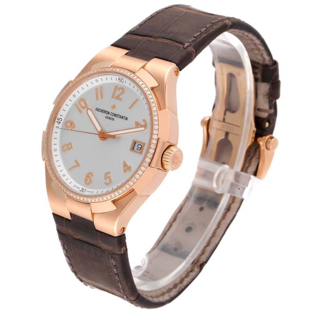 Overseas (Reference 47560/000R-9672). A 36mm rose gold diamond-set automatic wristwatch with date. 2018