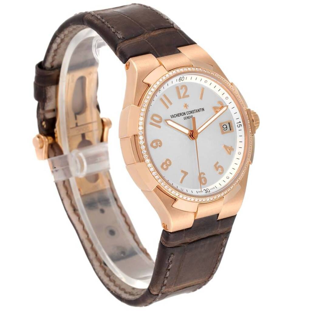 Overseas (Reference 47560/000R-9672). A 36mm rose gold diamond-set automatic wristwatch with date. 2018