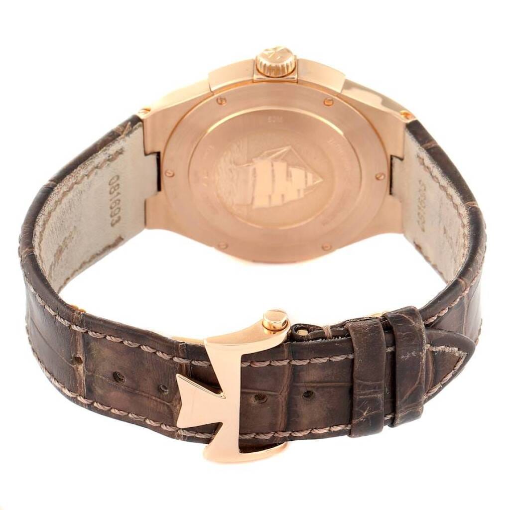 Overseas (Reference 47560/000R-9672). A 36mm rose gold diamond-set automatic wristwatch with date. 2018