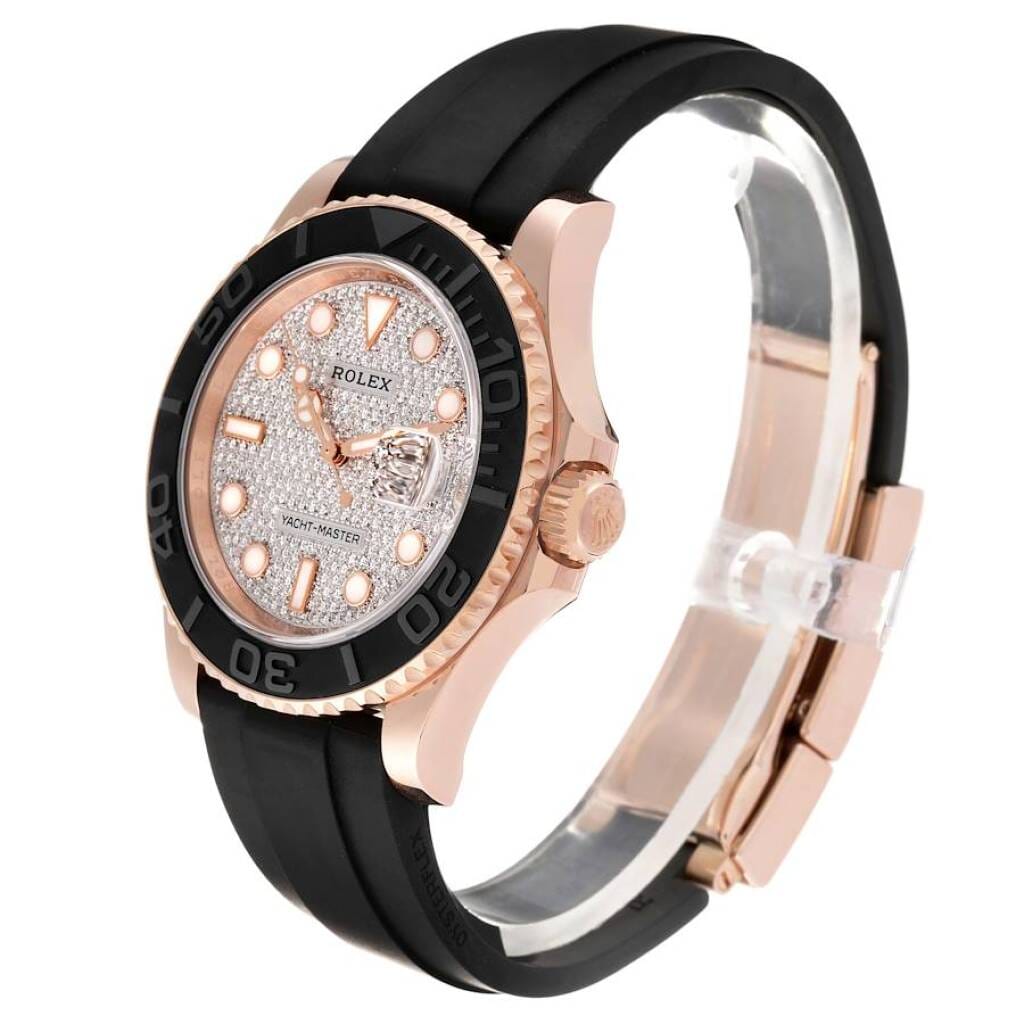 Yacht-Master (Reference 116655). A 40mm rose gold diamond-set automatic wristwatch with date. 2018.