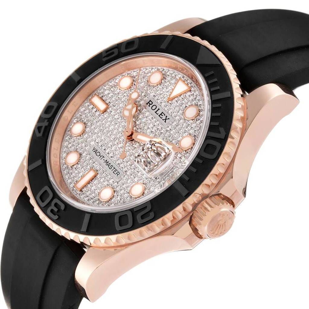 Yacht-Master (Reference 116655). A 40mm rose gold diamond-set automatic wristwatch with date. 2018.