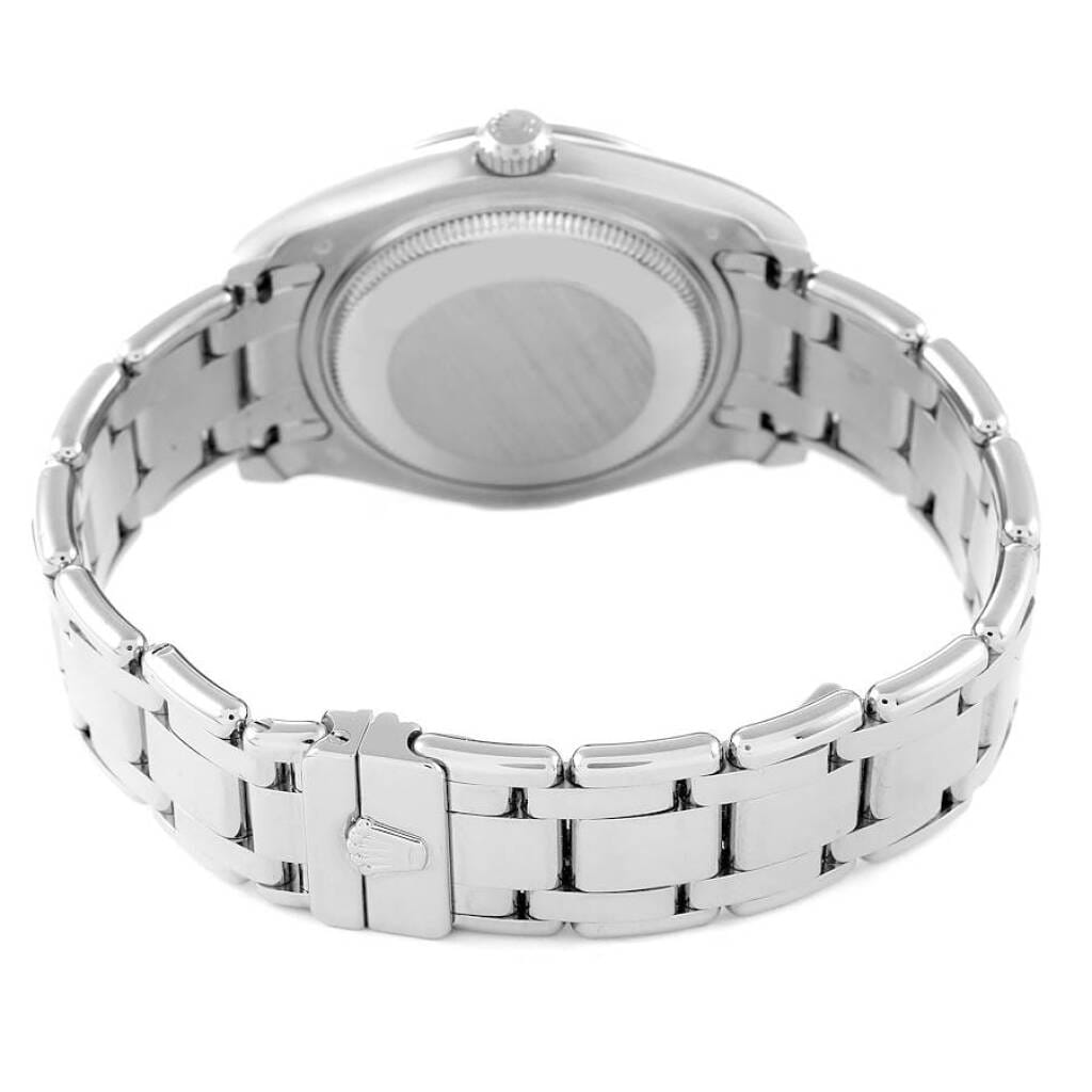Pearlmaster (Reference 81209). A 34mm white gold automatic wristwatch with date. 2001-2002