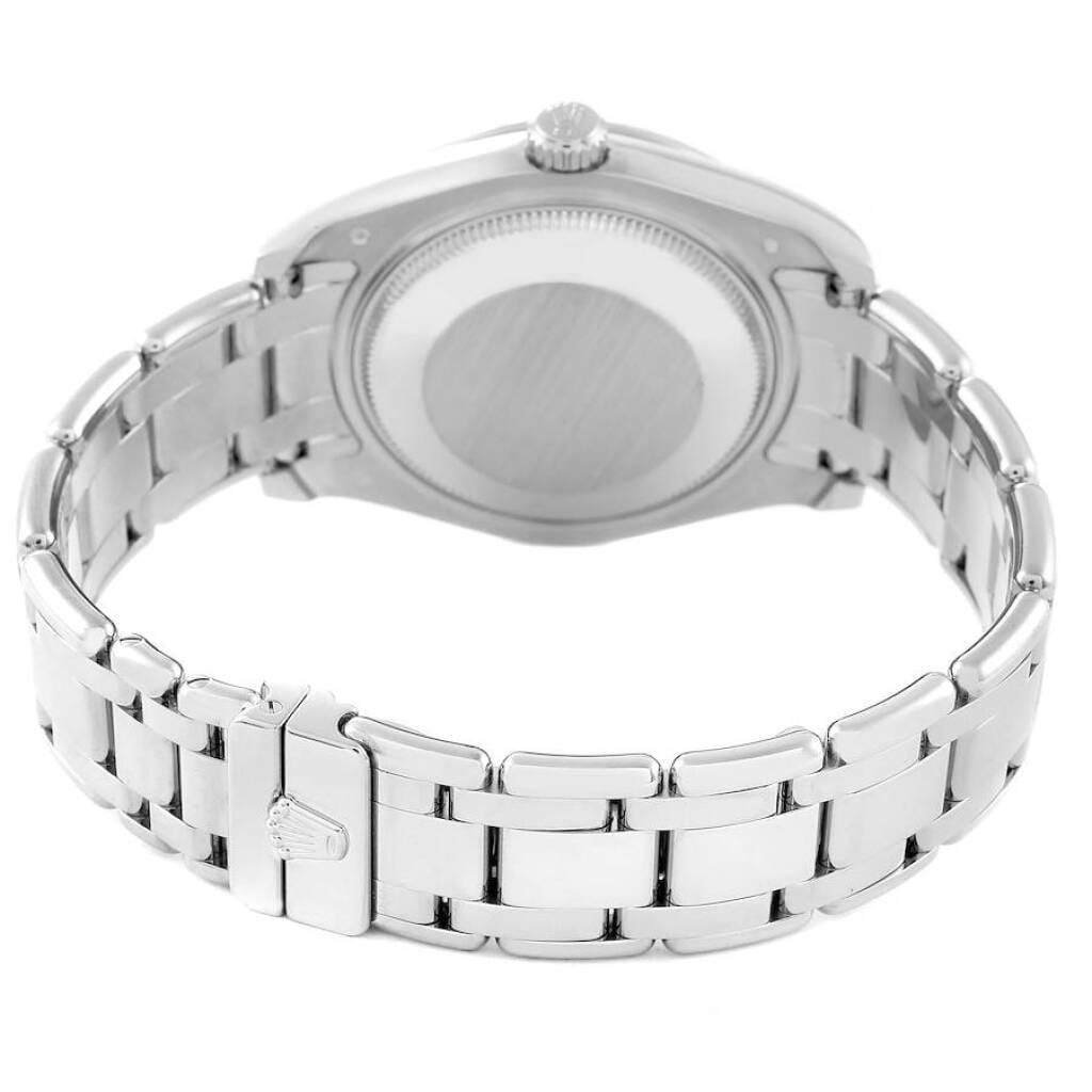 Pearlmaster (Reference 81339). A 34mm white gold diamond-set automatic wristwatch with date. 2013