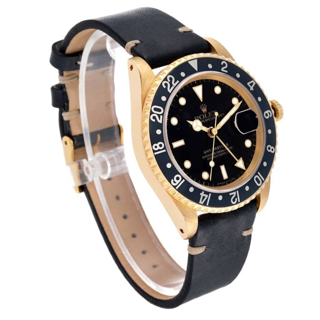 GMT-Master II (Reference 16718). A 40mm yellow gold automatic wristwatch with date. 1991