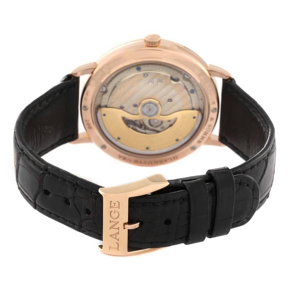 Saxonia (Reference 842.032). A 38.5mm rose gold diamond-set automatic wristwatch.
