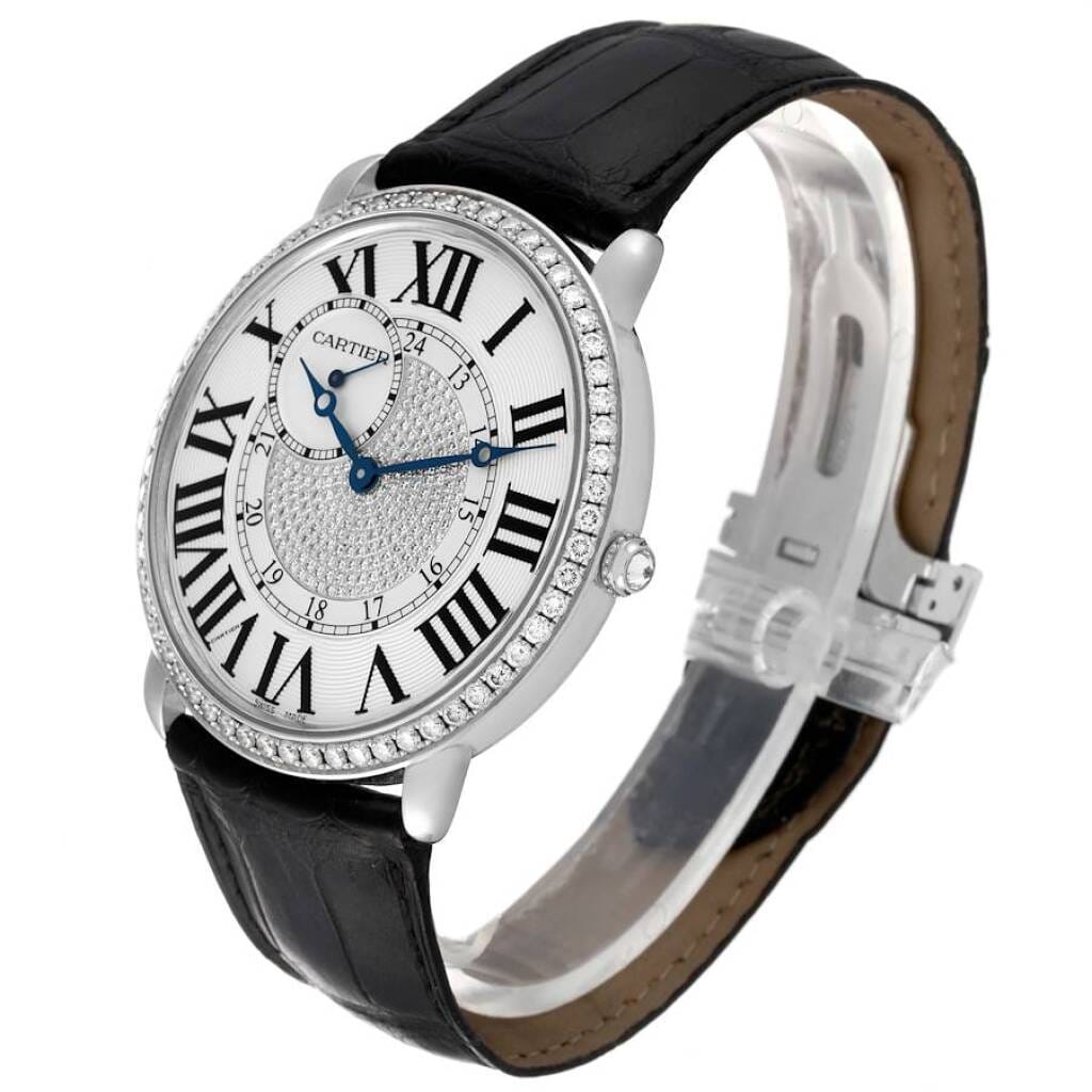 Ronde Louis (Reference WR007004). A 42mm white gold diamond-set manual wind wristwatch.