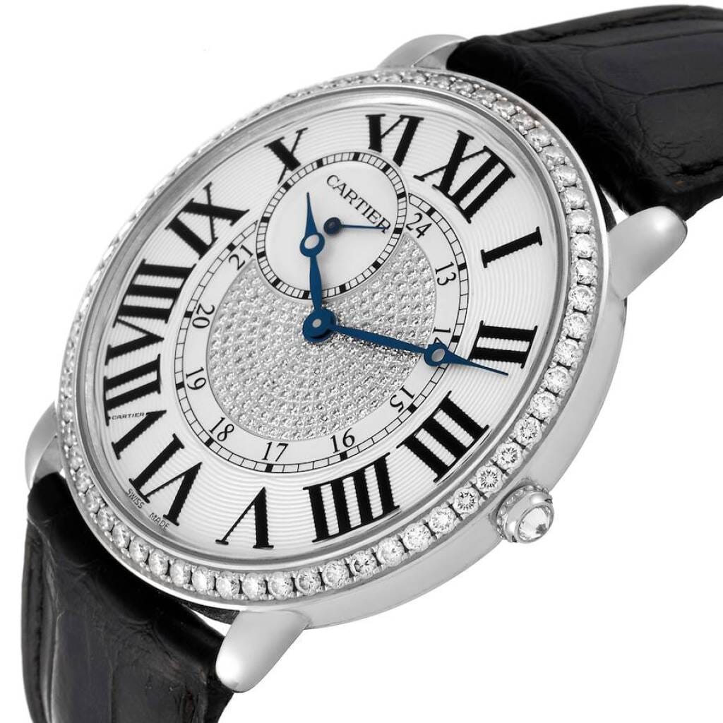 Ronde Louis (Reference WR007004). A 42mm white gold diamond-set manual wind wristwatch.