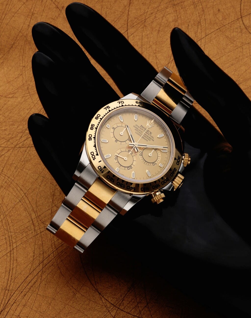 Daytona (Reference 116503). A 40mm yellow gold stainless steel automatic wristwatch with chronograph. 2000s