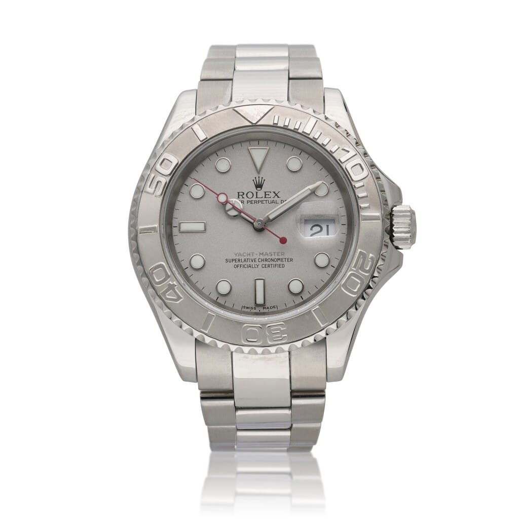 Yacht-Master (Reference 16622). A 40mm platinum stainless steel automatic wristwatch with date. 2002