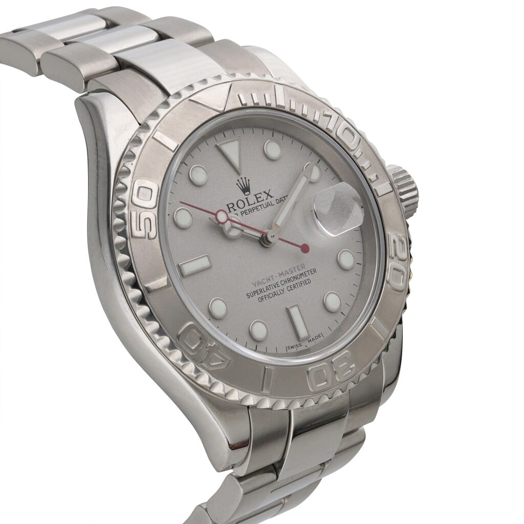Yacht-Master (Reference 16622). A 40mm platinum stainless steel automatic wristwatch with date. 2002