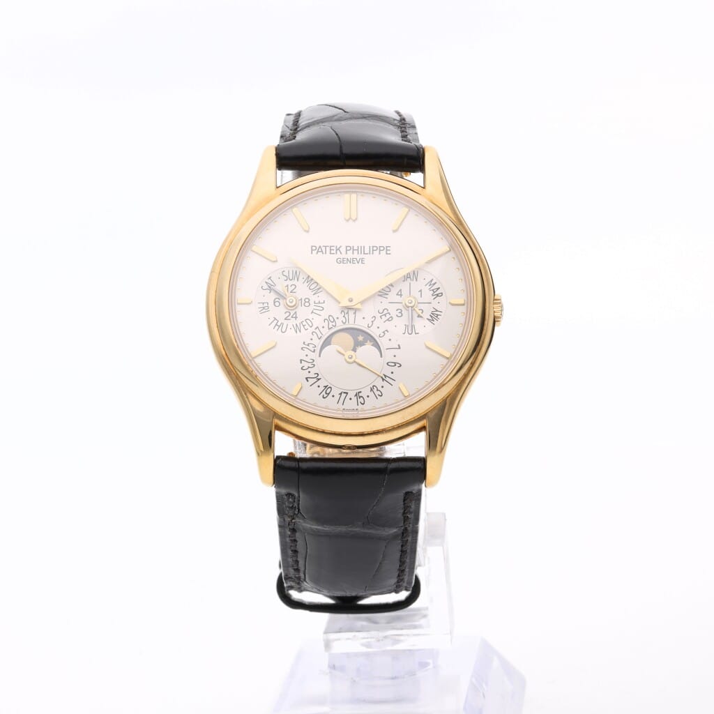 Grand Complication (Reference 5140J-001). A 37.2mm yellow gold automatic wristwatch with date, day, month, moon phase, leap year, and perpetual calendar.