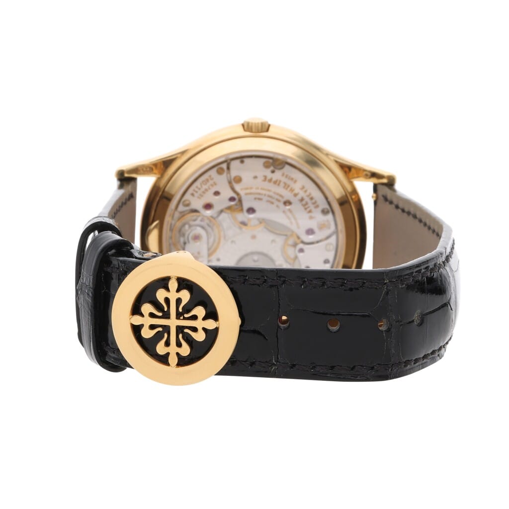 Grand Complication (Reference 5140J-001). A 37.2mm yellow gold automatic wristwatch with date, day, month, moon phase, leap year, and perpetual calendar.