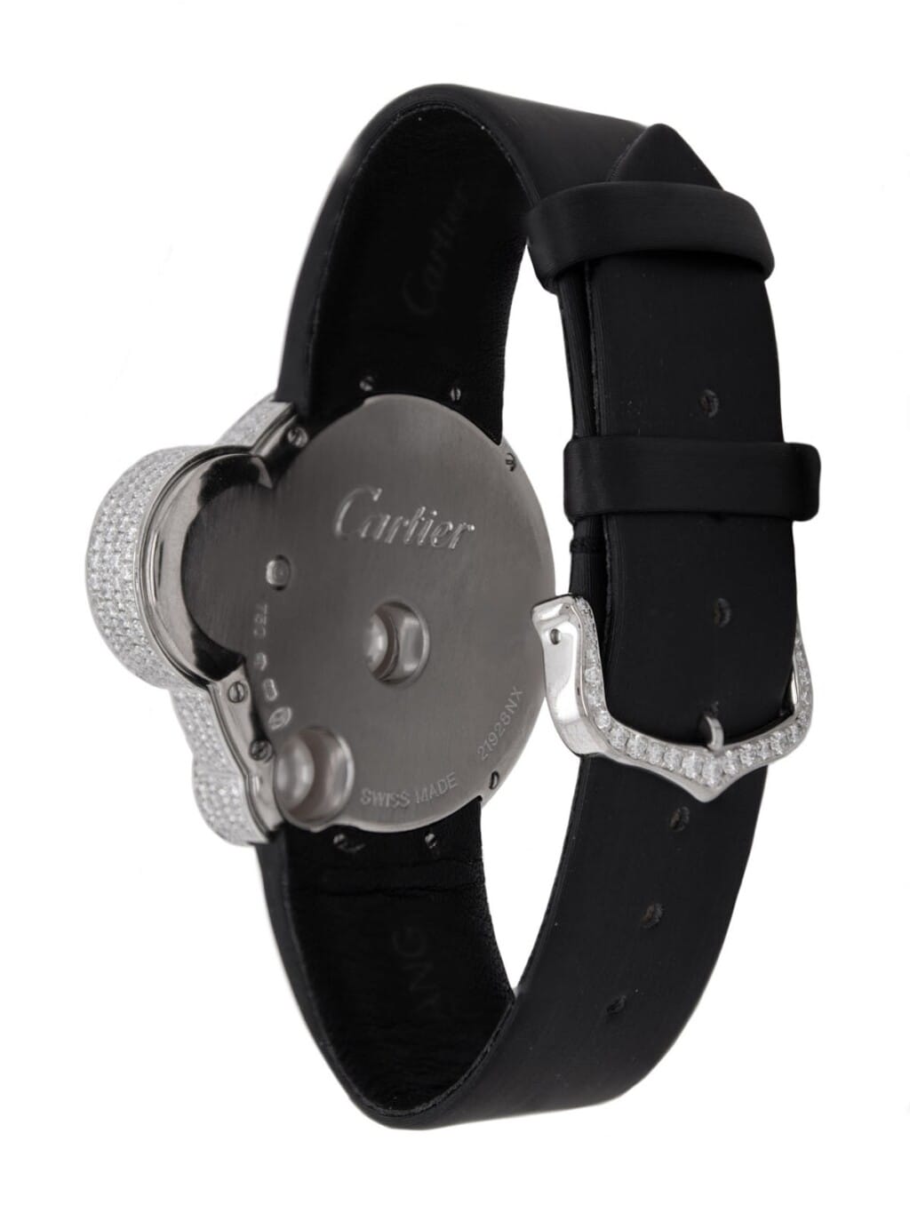 Perles de Cartier (Reference WJ304850). A white gold diamond-set quartz wristwatch.
