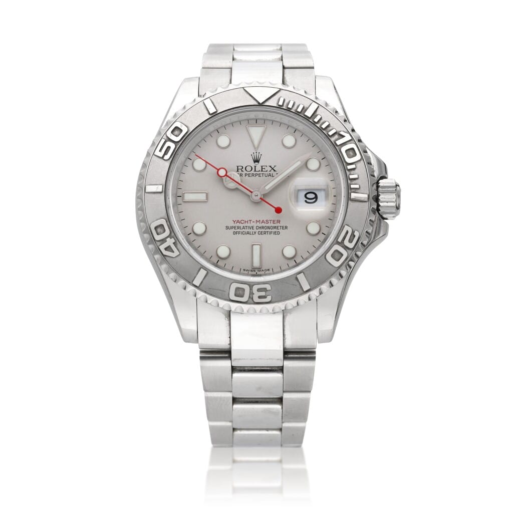 Yacht-Master (Reference 16622). A 40mm platinum stainless steel automatic wristwatch with date. 2007