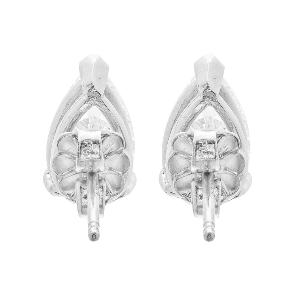 Platinum and 2.54ctw Pear Shape Diamond Stud Earrings