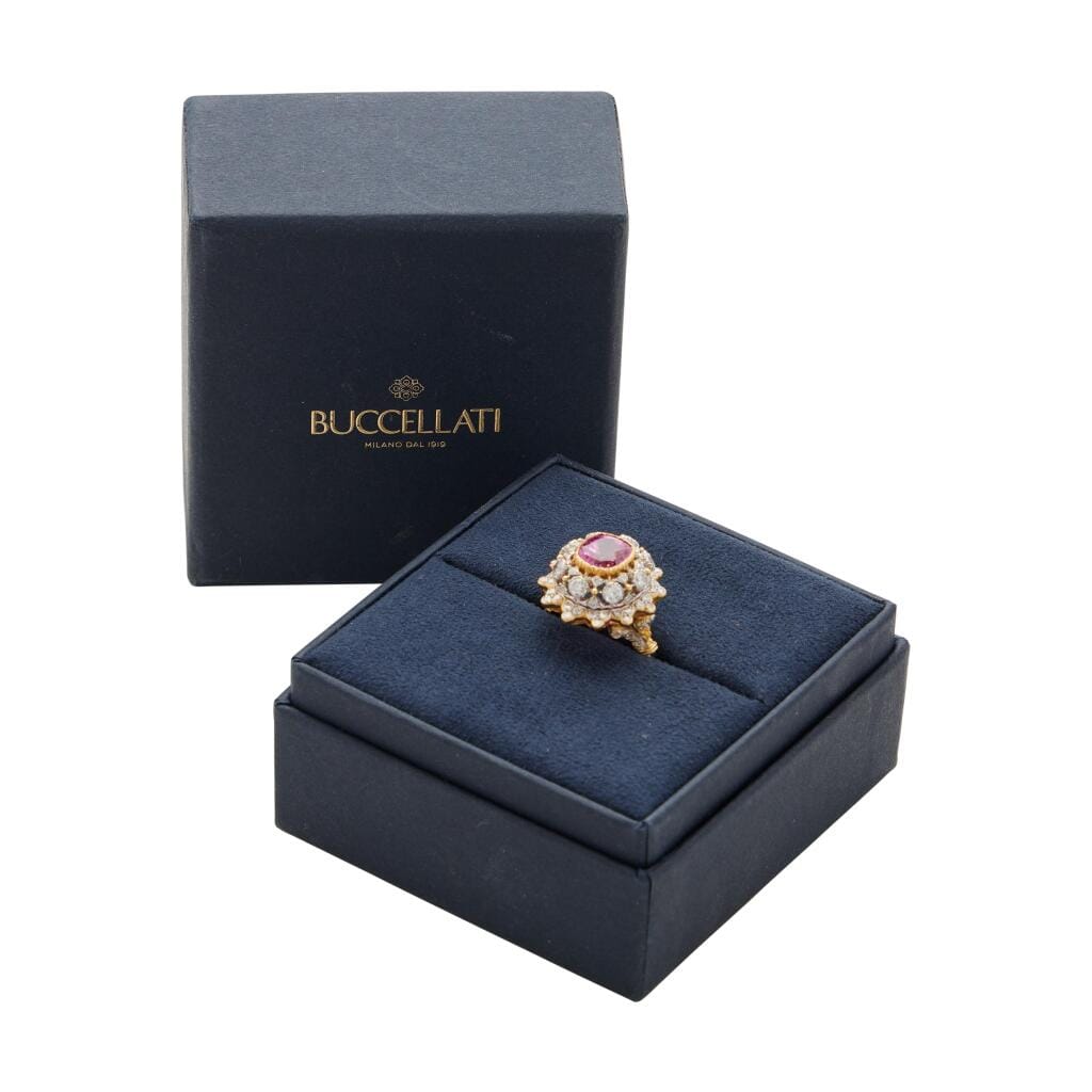 Vintage Gold, White Gold, 3.20ct Ceylon Pink Sapphire and Diamond Ring