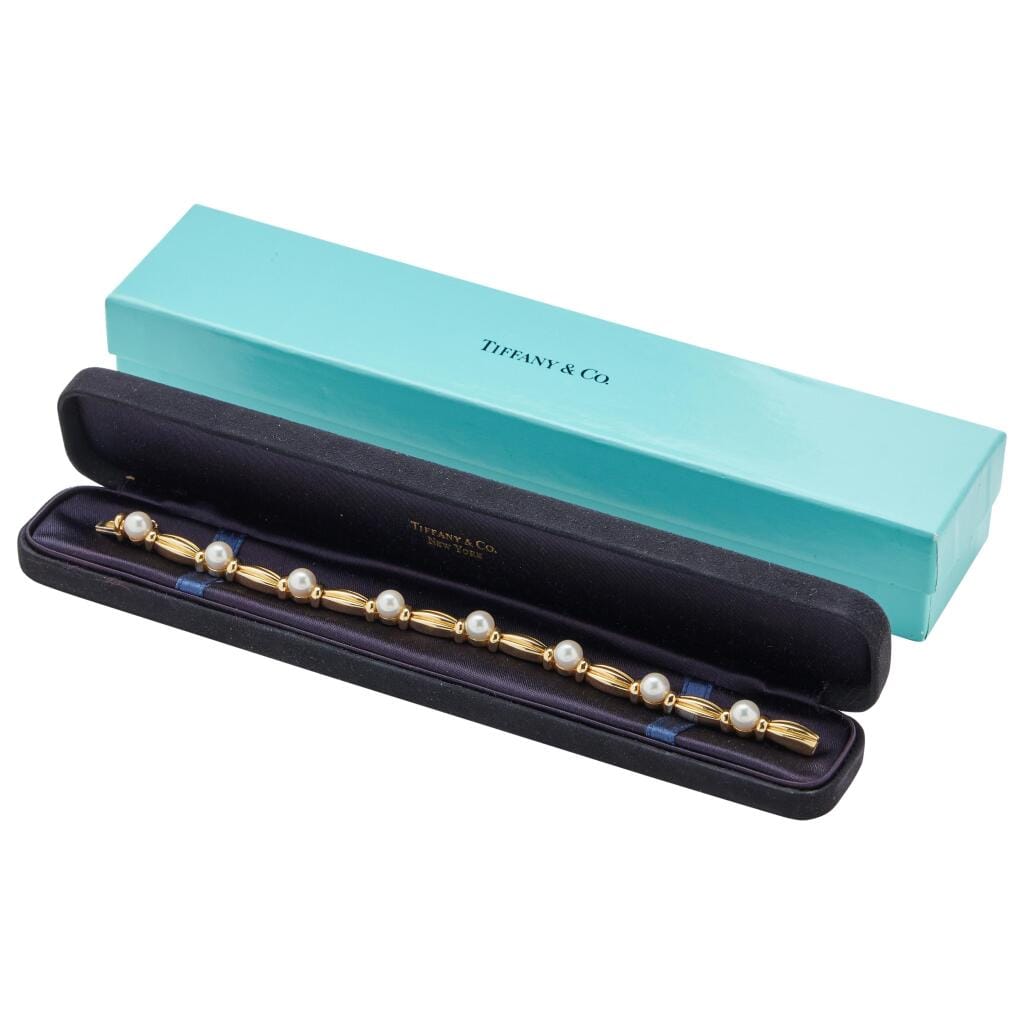 Gold and Cultured Pearl Bracelet