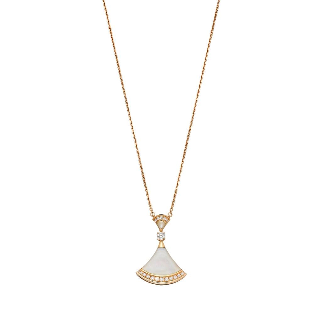 Rose Gold, Mother of Pearl and Diamond Diva’s Dream Pendant Necklace