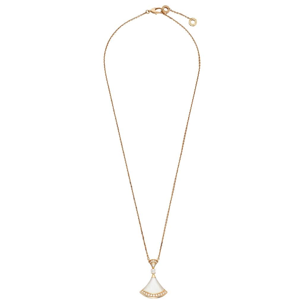 Rose Gold, Mother of Pearl and Diamond Diva’s Dream Pendant Necklace