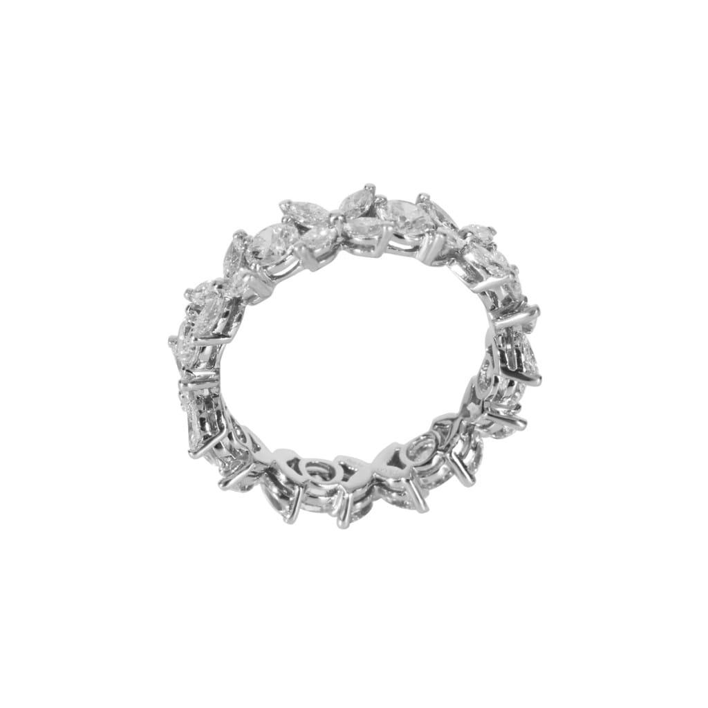Platinum and Diamond Victoria Band Ring