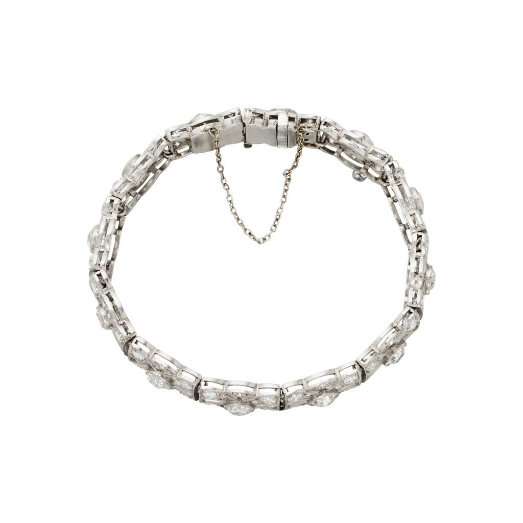 Vintage Platinum and 11.20ctw Diamond Bracelet