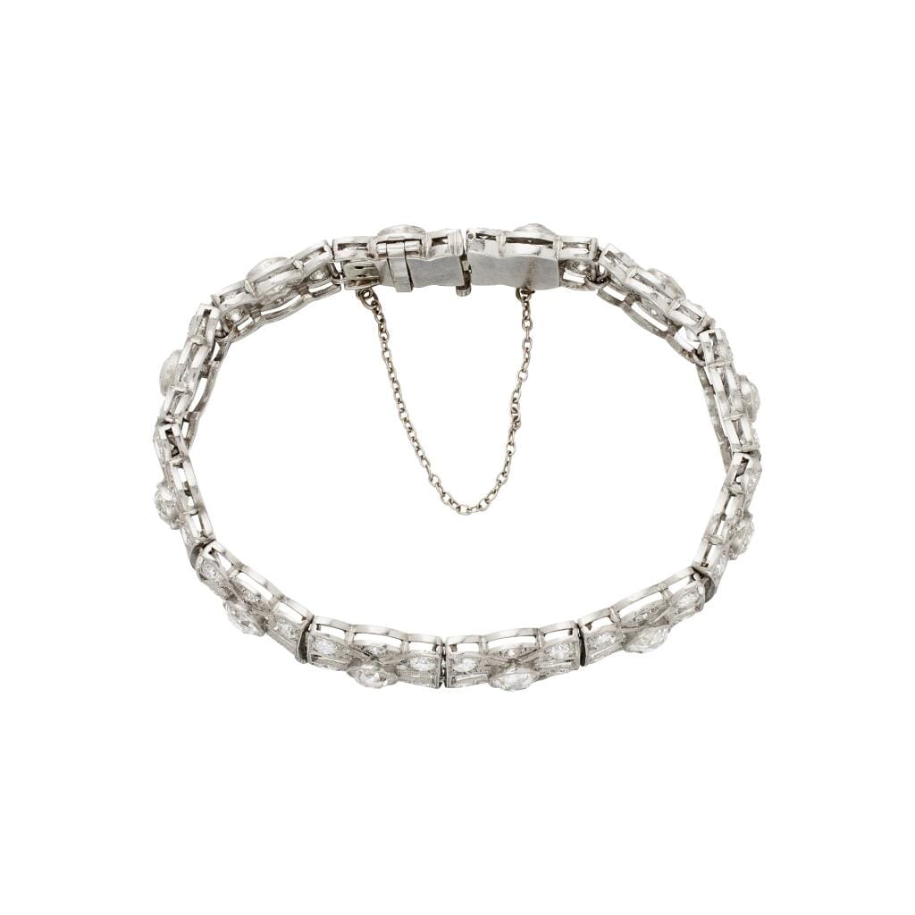 Vintage Platinum and 11.20ctw Diamond Bracelet