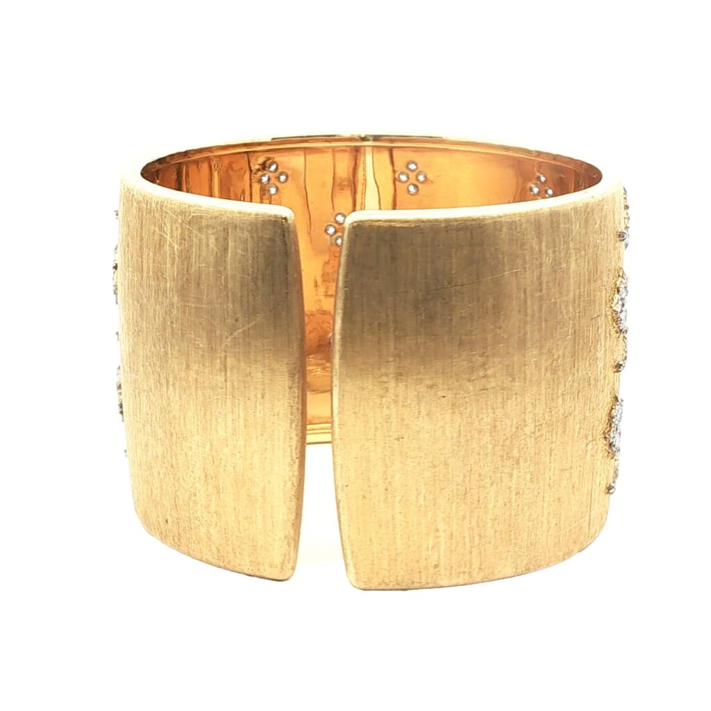 Vintage Gold and Diamond Cuff Bracelet