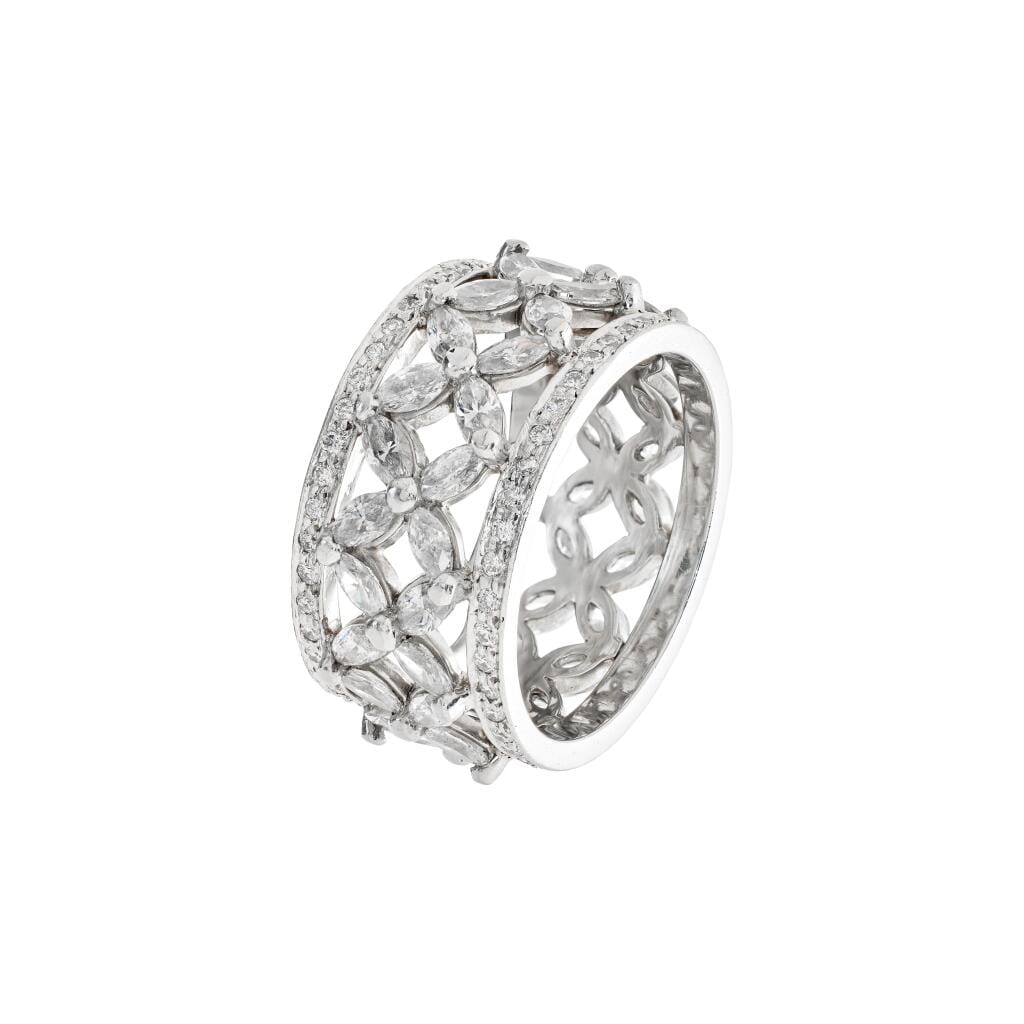 Platinum and Diamond Victoria Band Ring