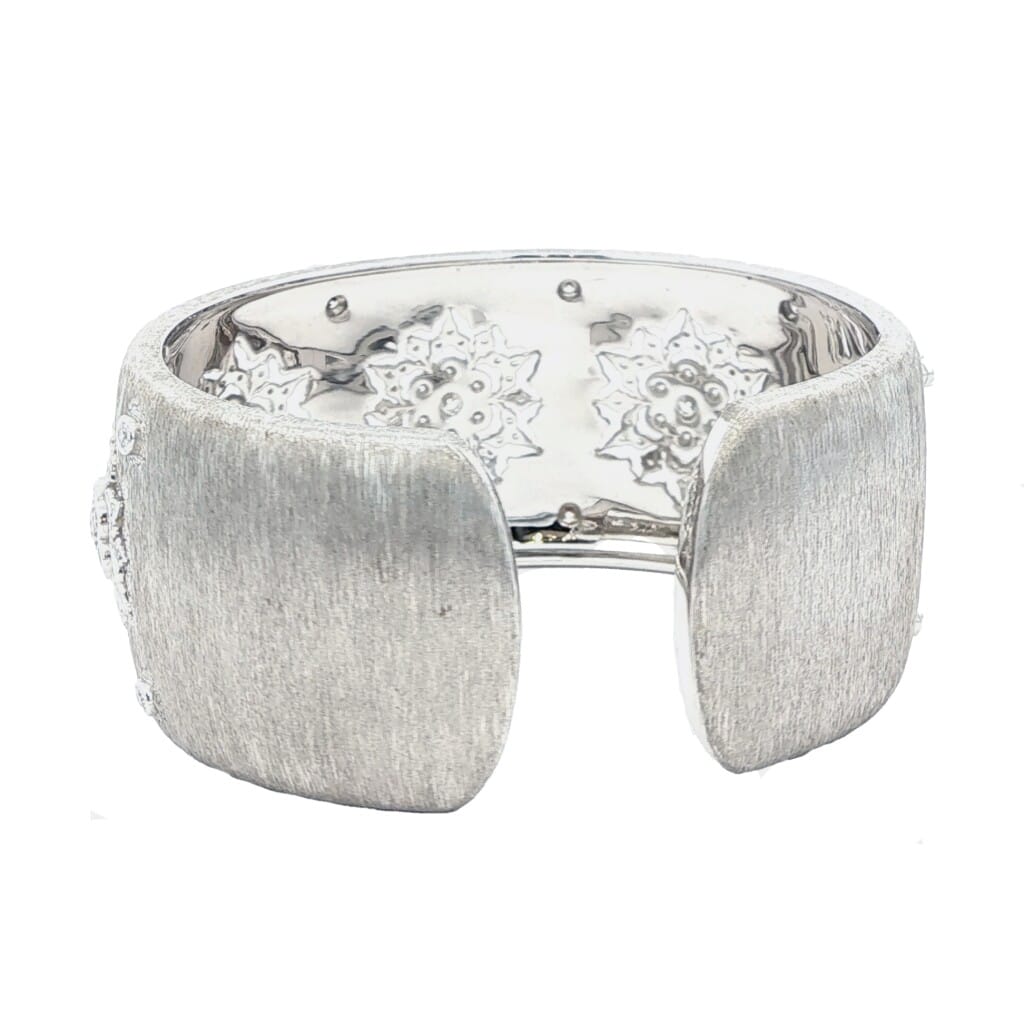 Vintage White Gold and Diamond Cuff Bracelet