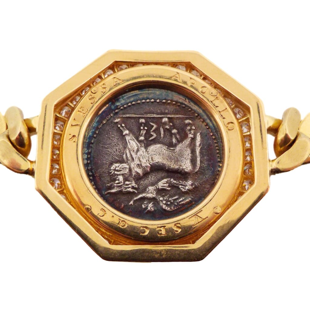 Gold, Diamond and Ancient Coin Monete Bracelet