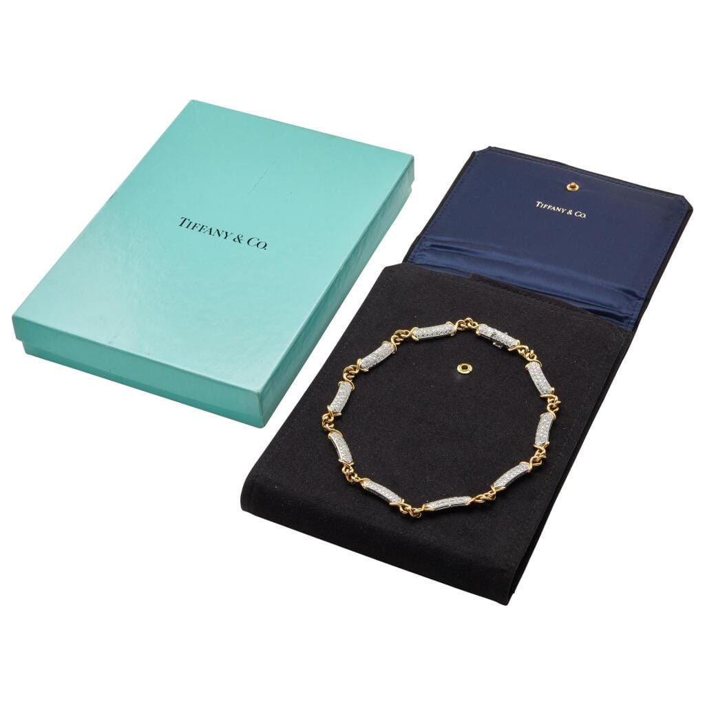 Platinum, Gold and Diamond Sutton Necklace