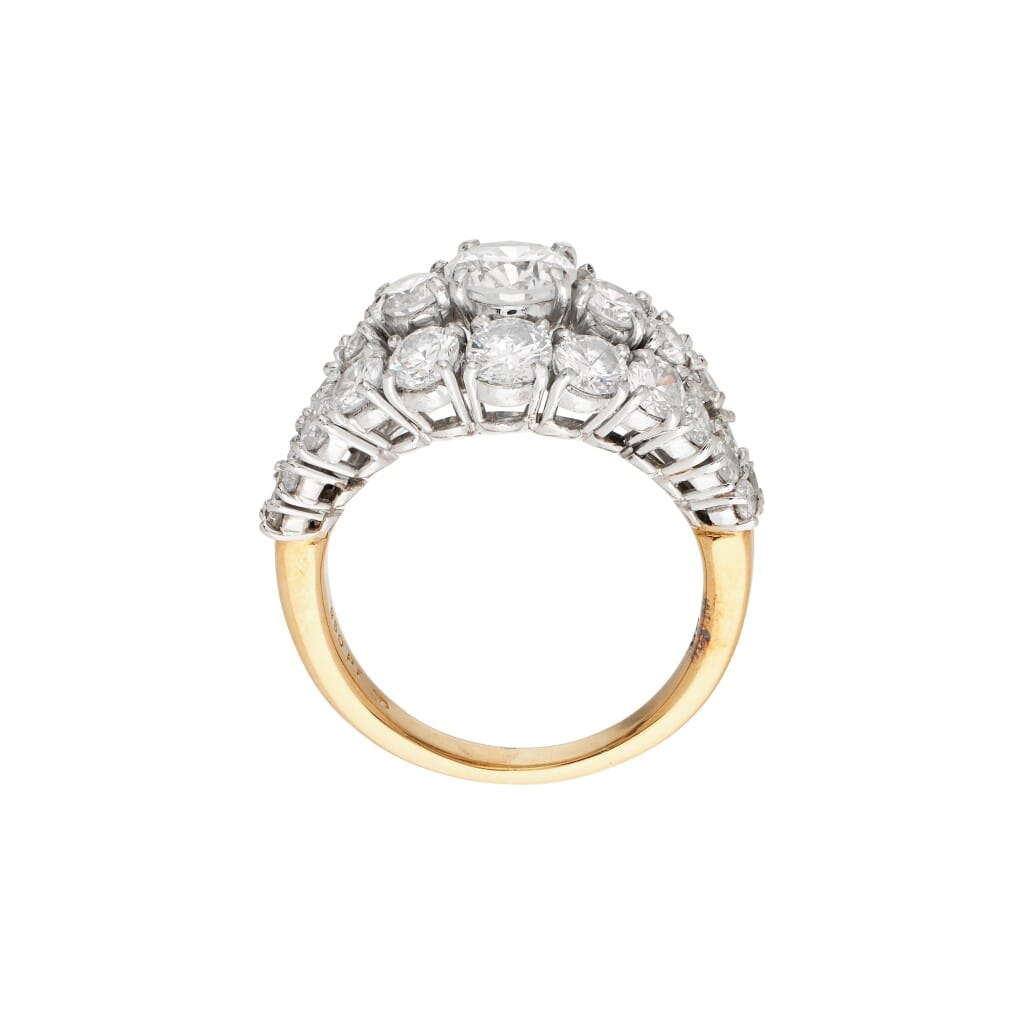 Vintage Platinum, Gold and Diamond Ring