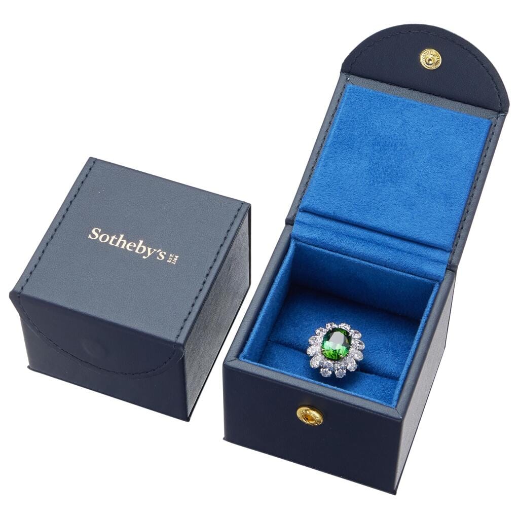Platinum, 6.45ct Tourmaline and Diamond Ring