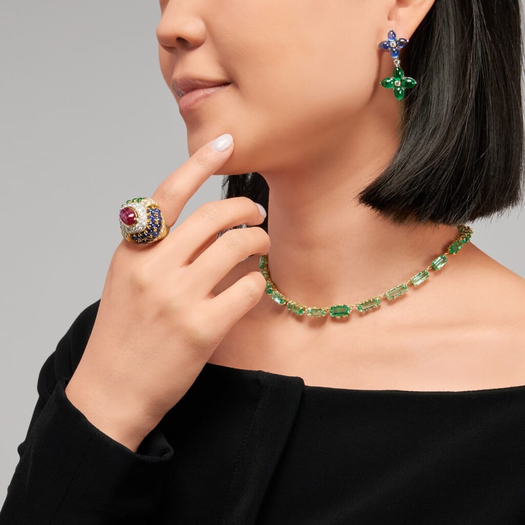 Gold and Emerald Necklace