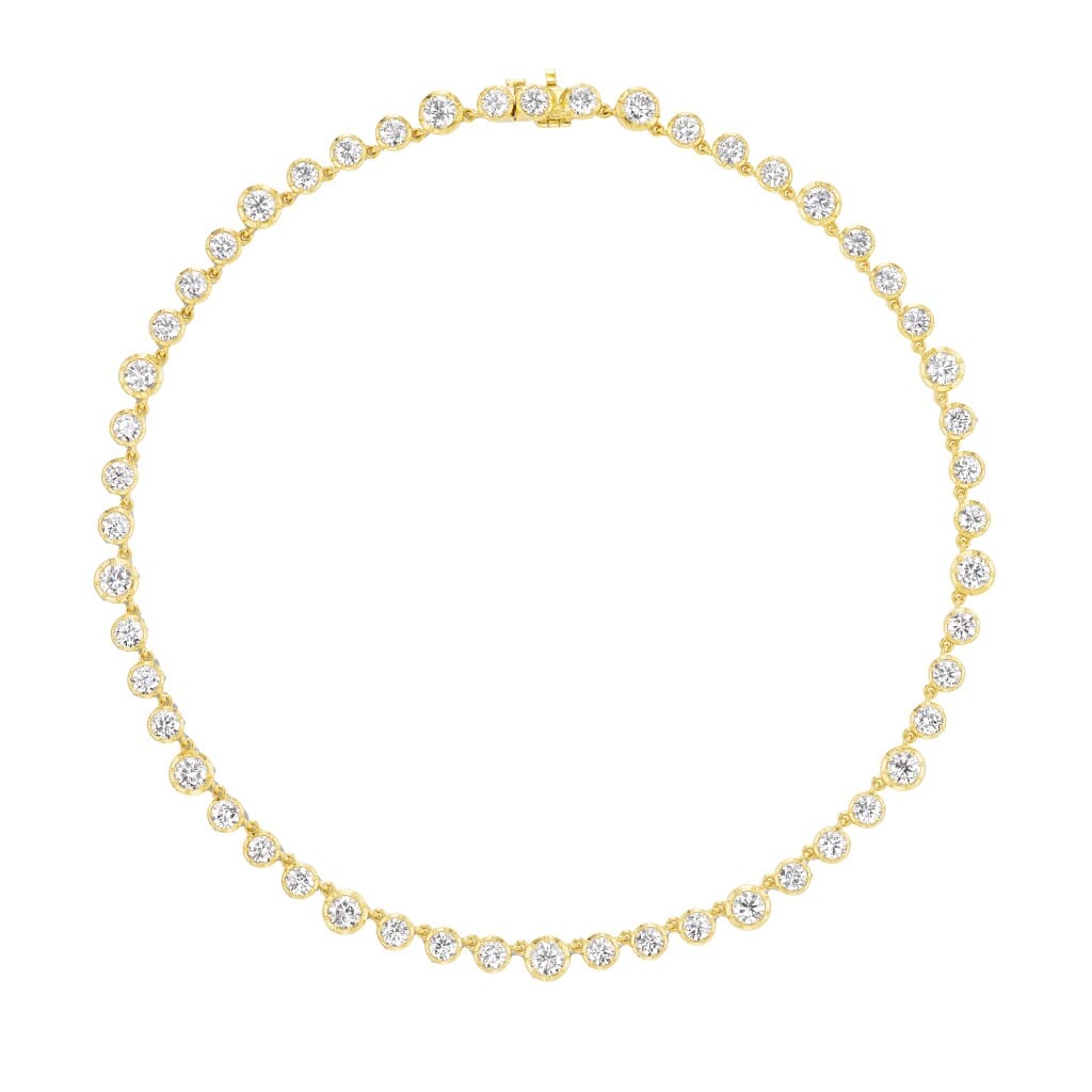 Gold and 18.25ctw Round Brilliant Cut Diamond Necklace
