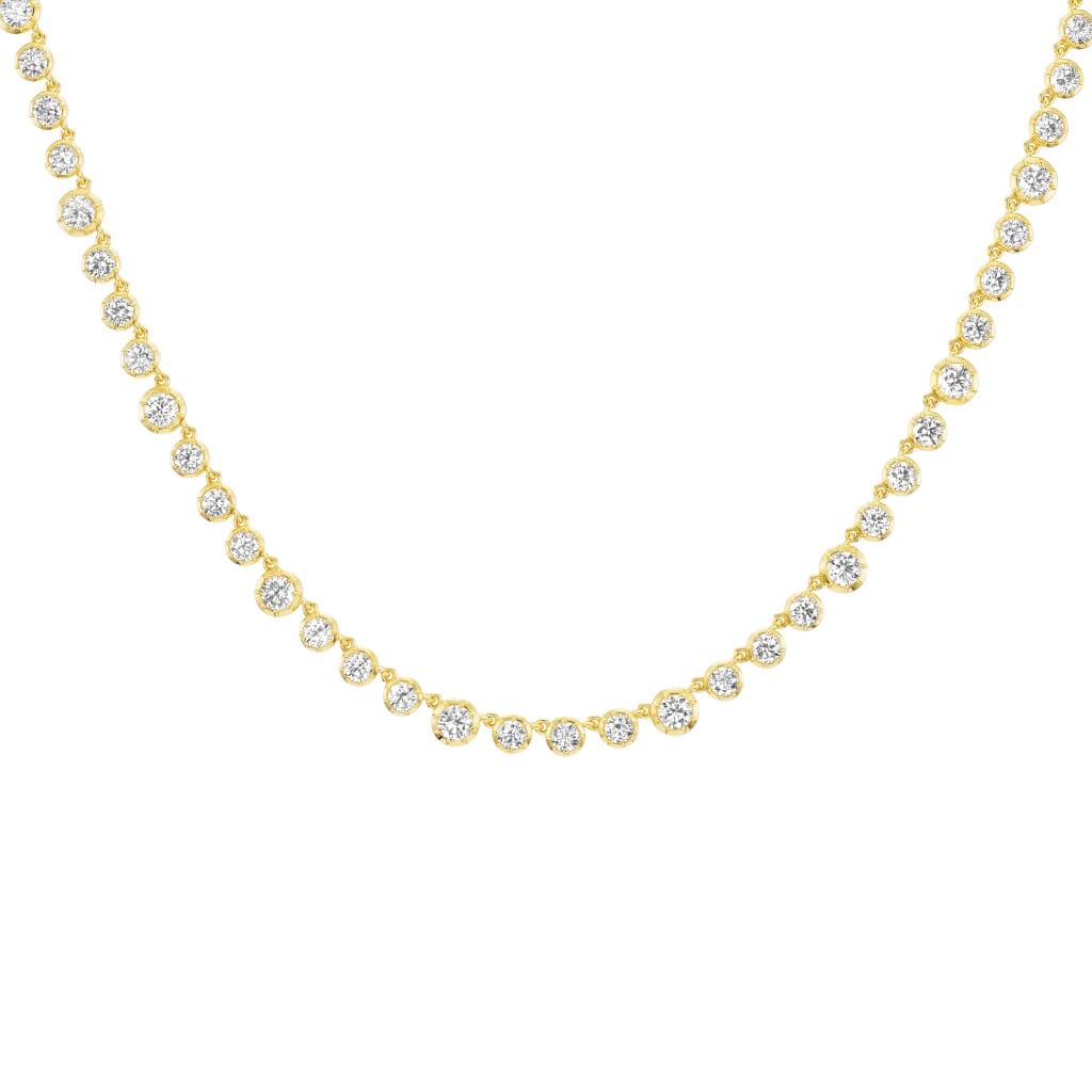Gold and 18.25ctw Round Brilliant Cut Diamond Necklace