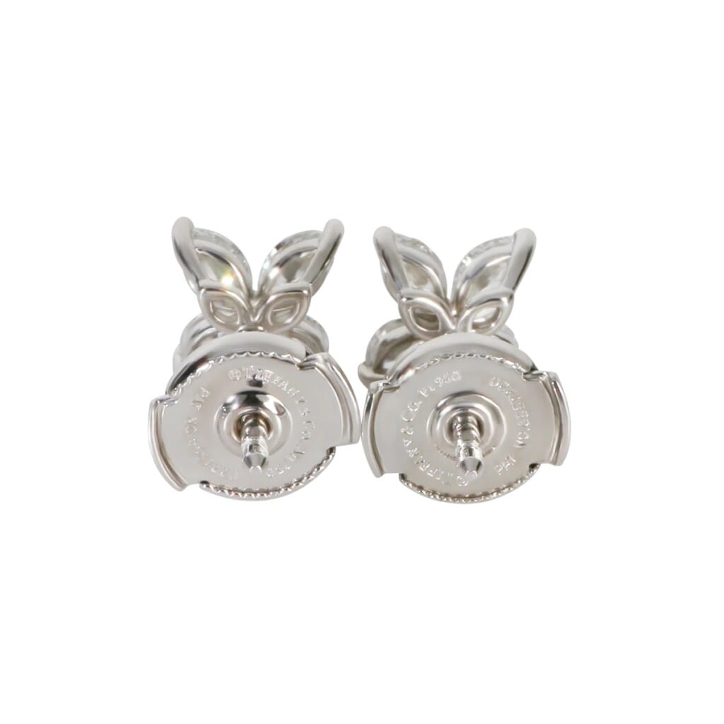 Platinum and Diamond Small Victoria Stud Earrings