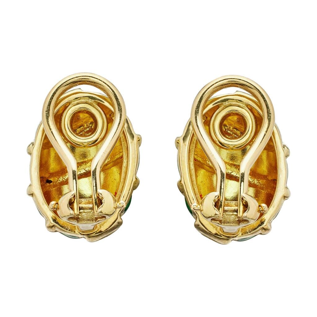 Gold and Enamel Earclips
