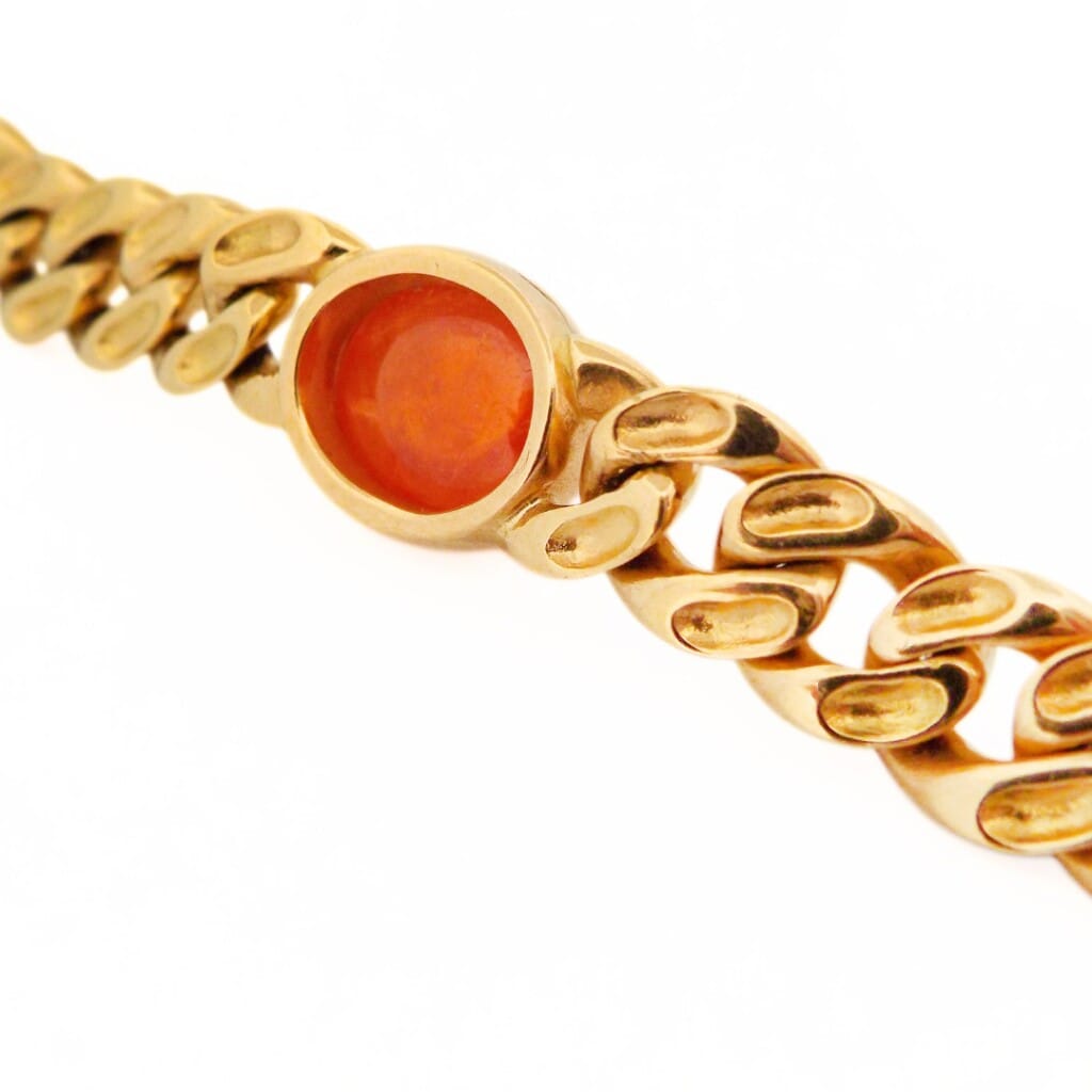 Gold, Amethyst and Citrine Curb Link Necklace