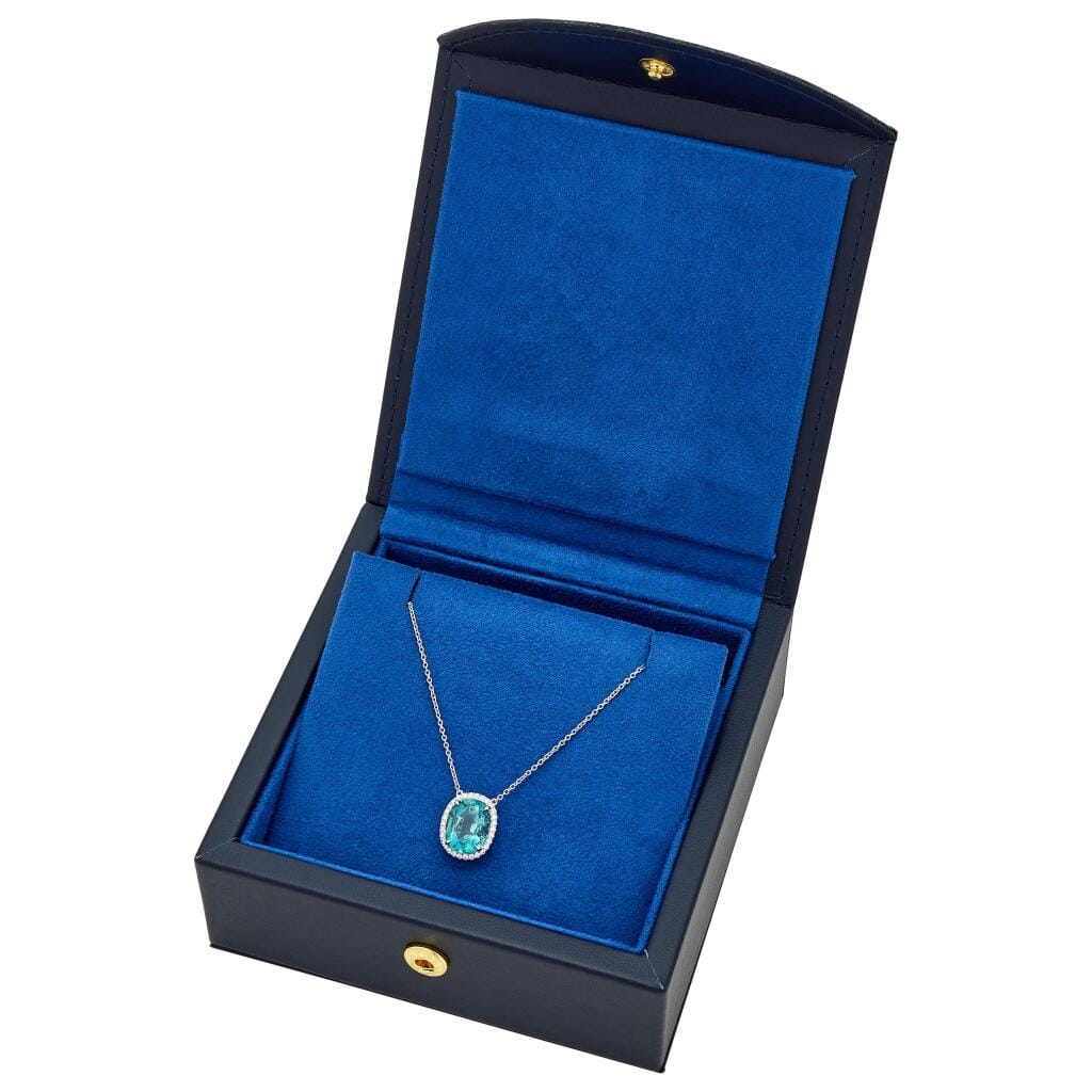 Platinum, 4.83ct Aquamarine and Diamond Pendant Necklace
