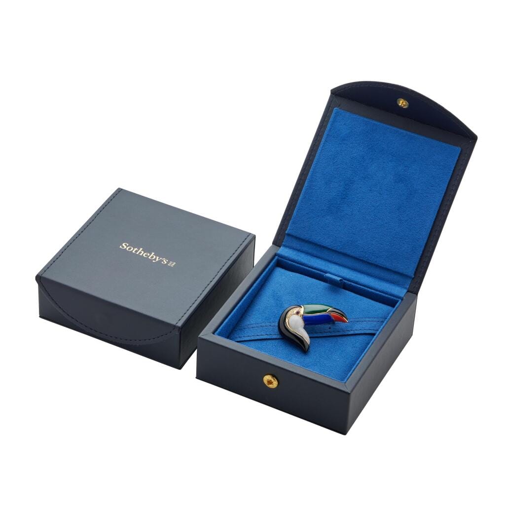 Gold, Multigem and Diamond Toucan Brooch
