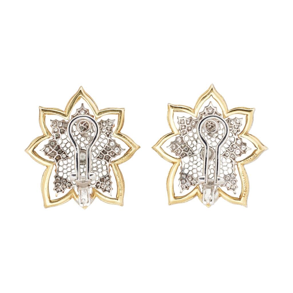 Vintage Gold, White Gold and Diamond Convertible Drop Earrings