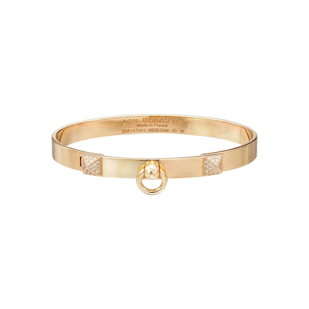 Gold and and Diamond Collier de Chien Bracelet