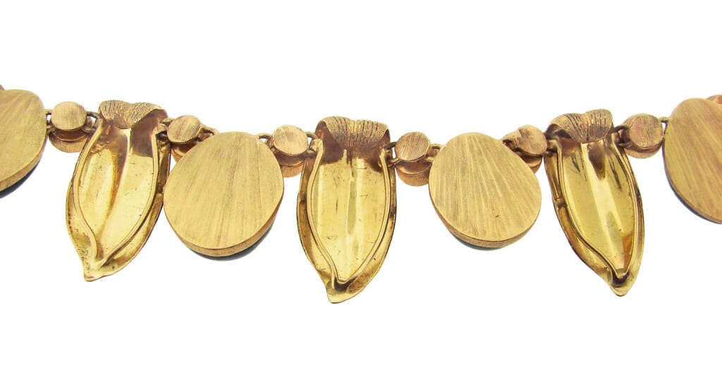 Vintage Gold, Tourmaline and Diamond Necklace Demi Parure