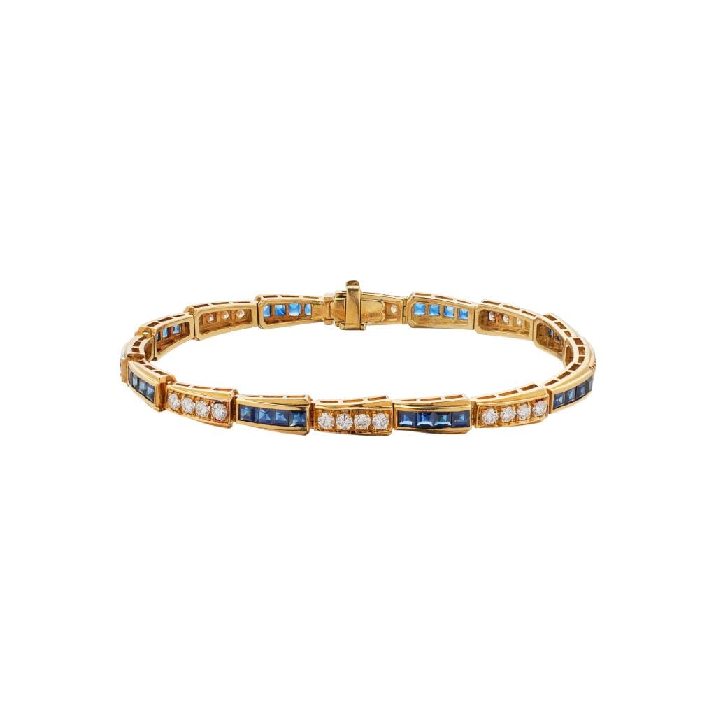 Gold, Sapphire and Diamond Bracelet